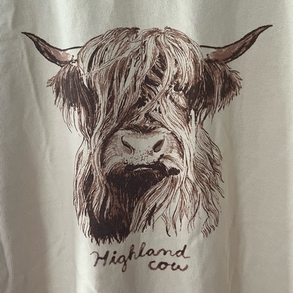 NWT Free People Farm Friends Highland Cow Tee - Picture 3 of 7